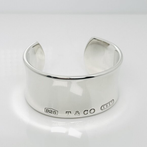 6.25" Tiffany & Co 1837 Extra Wide Cuff Bracelet in Sterling Silver